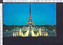 M3694 PARIS THE EIFFEL TOWER FROM TROCADERO TIMBRE COMMeMORATIF VIAGGIATA FP